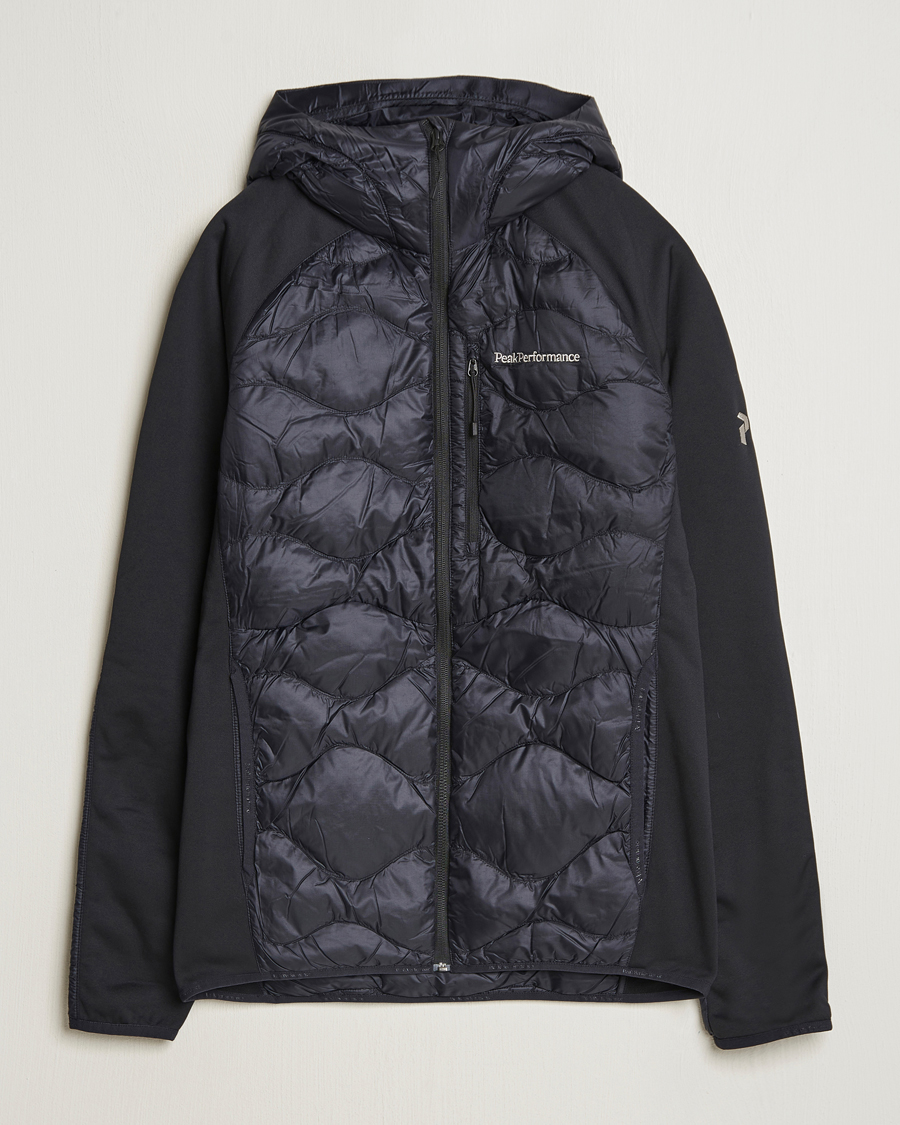 Herr | Jackor | Peak Performance | Helium Down Hooded Hybrid Jacket Black