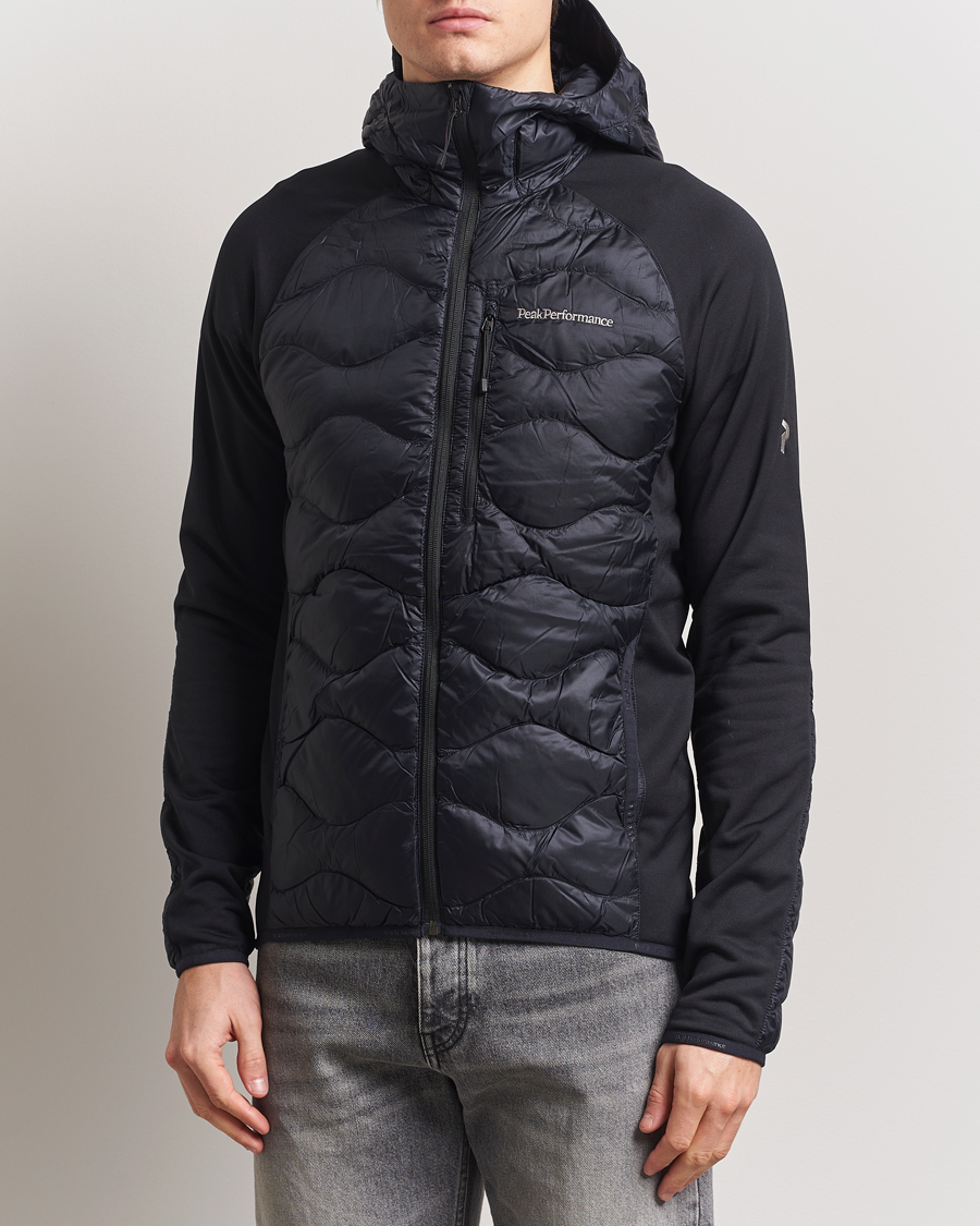 Herr | Jackor | Peak Performance | Helium Down Hooded Hybrid Jacket Black