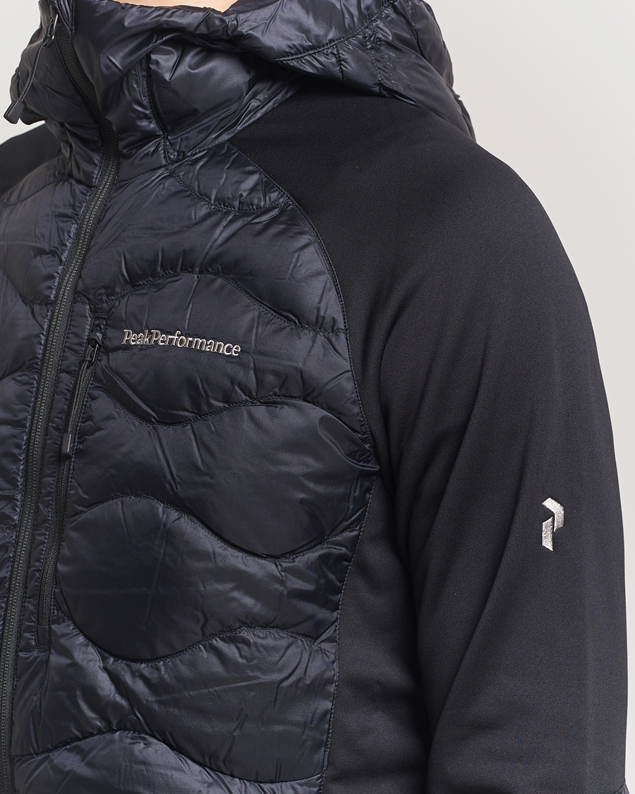 Herr | Jackor | Peak Performance | Helium Down Hooded Hybrid Jacket Black