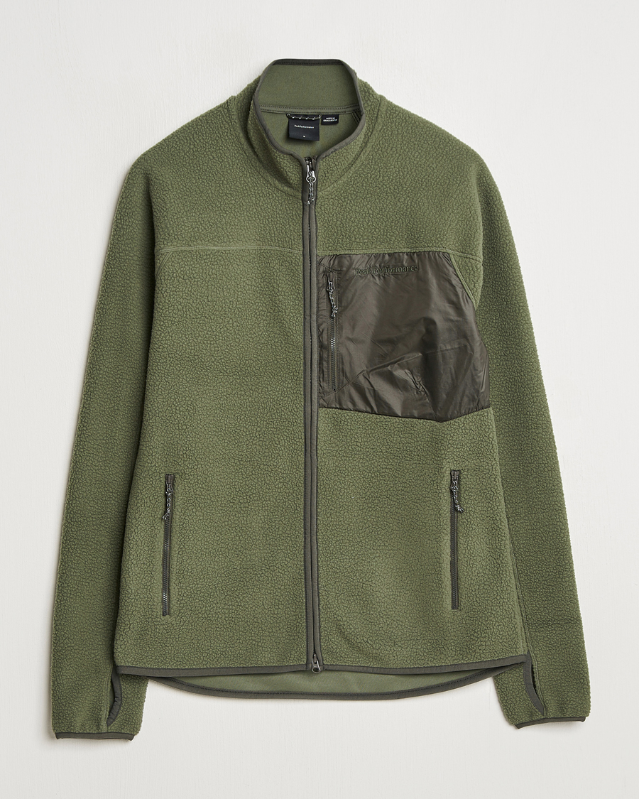 Herr | Tröjor | Peak Performance | Pile Full Zip Pine Needle