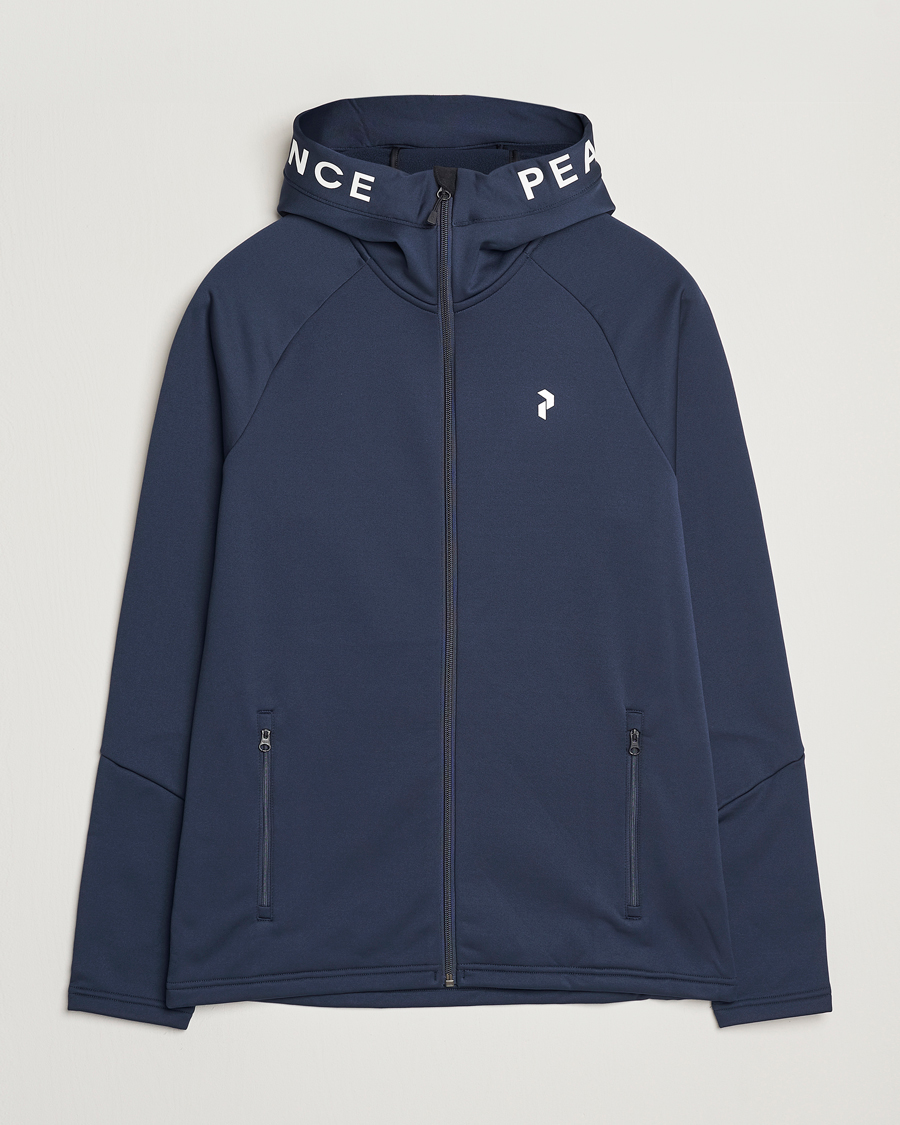 Herr | Tröjor | Peak Performance | Rider Hooded Full Zip Blue Shadow