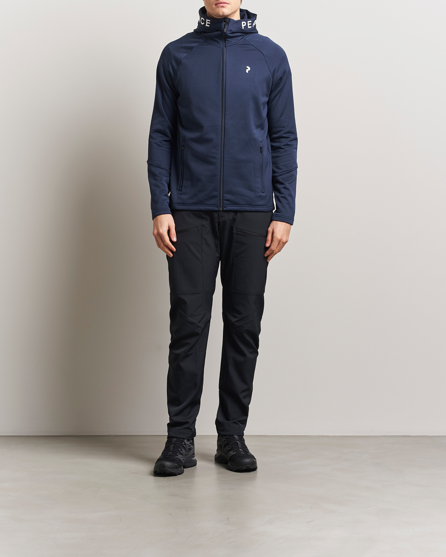 Herr | Tröjor | Peak Performance | Rider Hooded Full Zip Blue Shadow