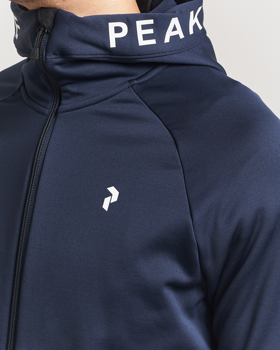 Herr | Tröjor | Peak Performance | Rider Hooded Full Zip Blue Shadow