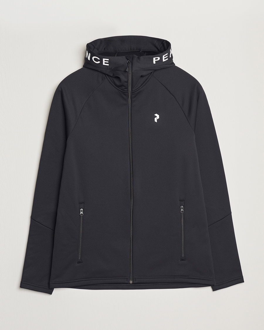 Herr | Tröjor | Peak Performance | Rider Hooded Full Zip Black