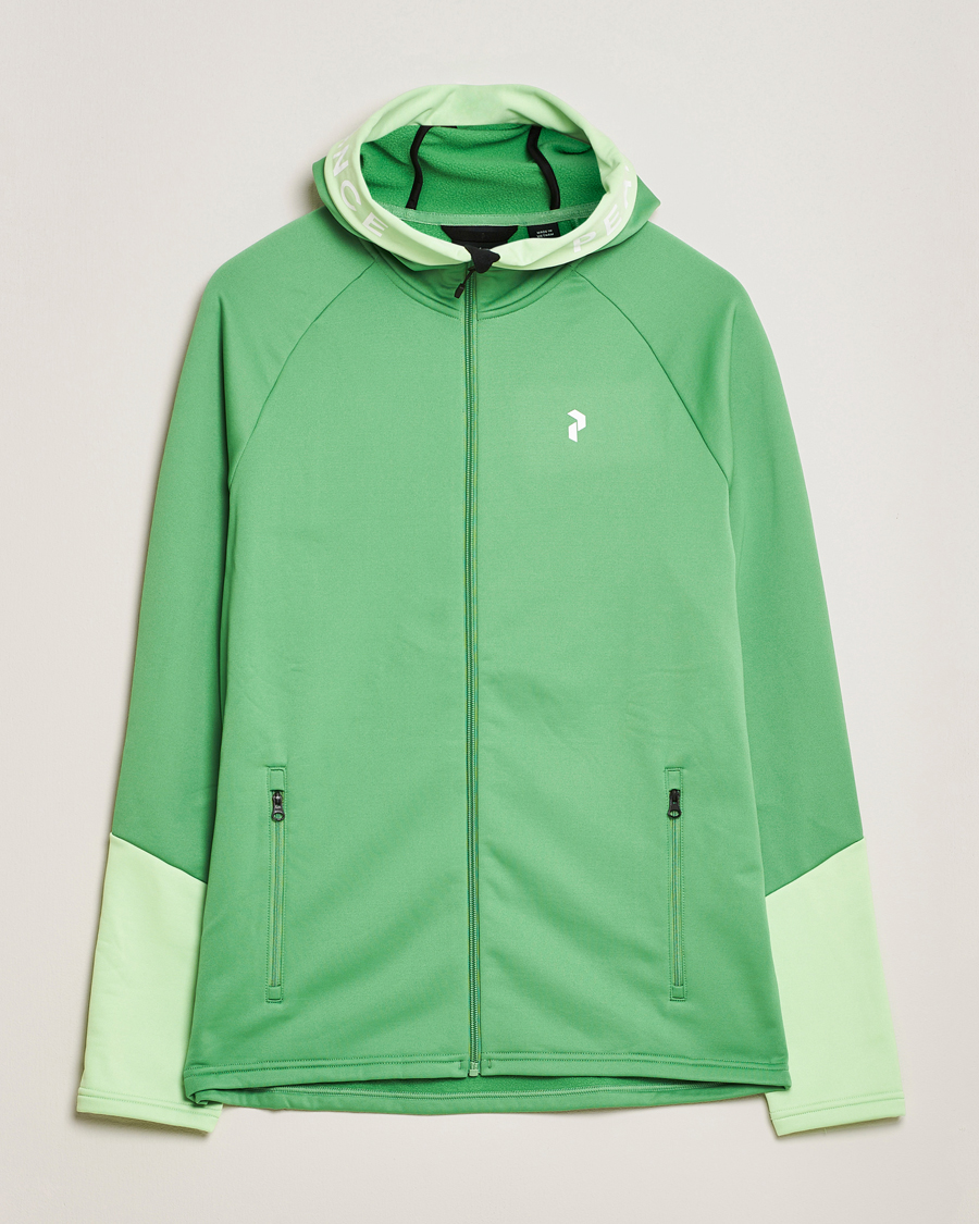 Herr | Tröjor | Peak Performance | Rider Hooded Full Zip Peppermint/Vivid Green
