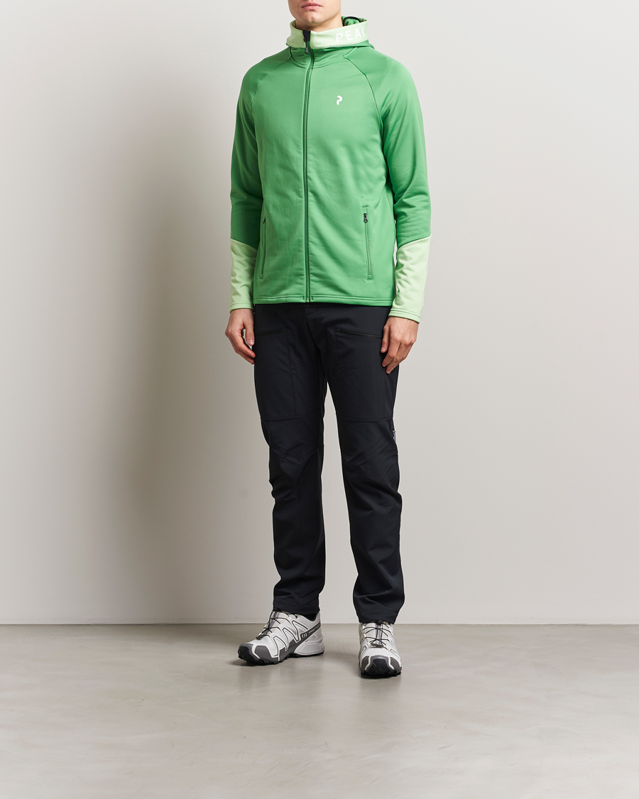 Herr | Tröjor | Peak Performance | Rider Hooded Full Zip Peppermint/Vivid Green
