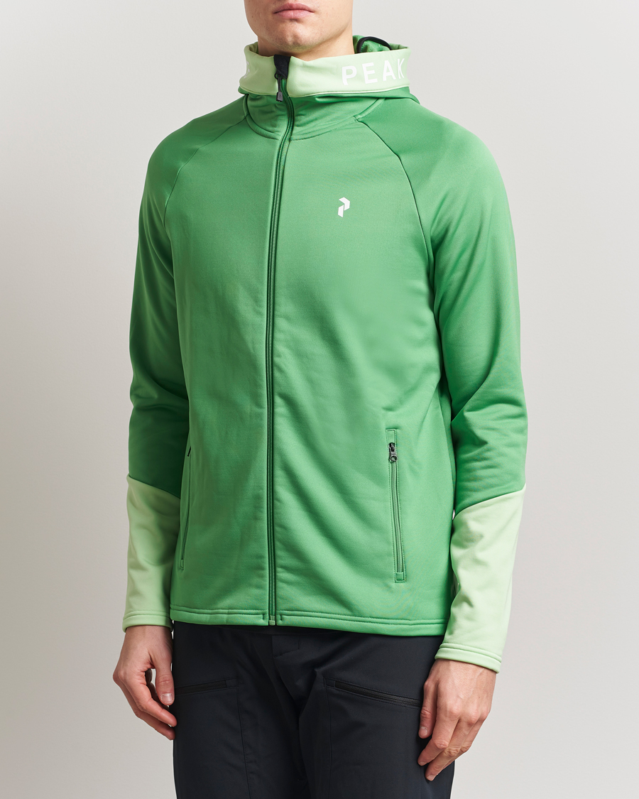 Herr | Tröjor | Peak Performance | Rider Hooded Full Zip Peppermint/Vivid Green