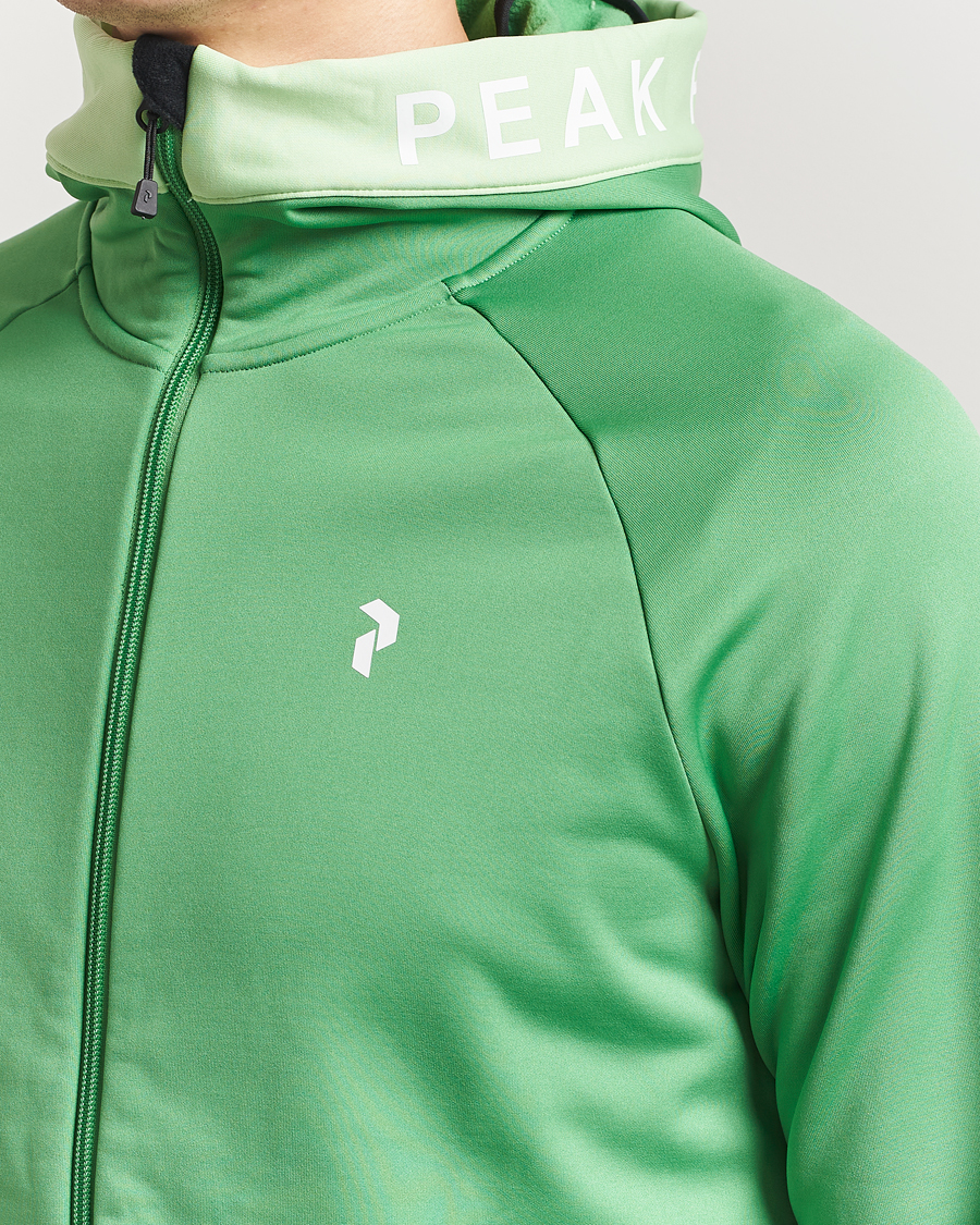 Herr | Tröjor | Peak Performance | Rider Hooded Full Zip Peppermint/Vivid Green
