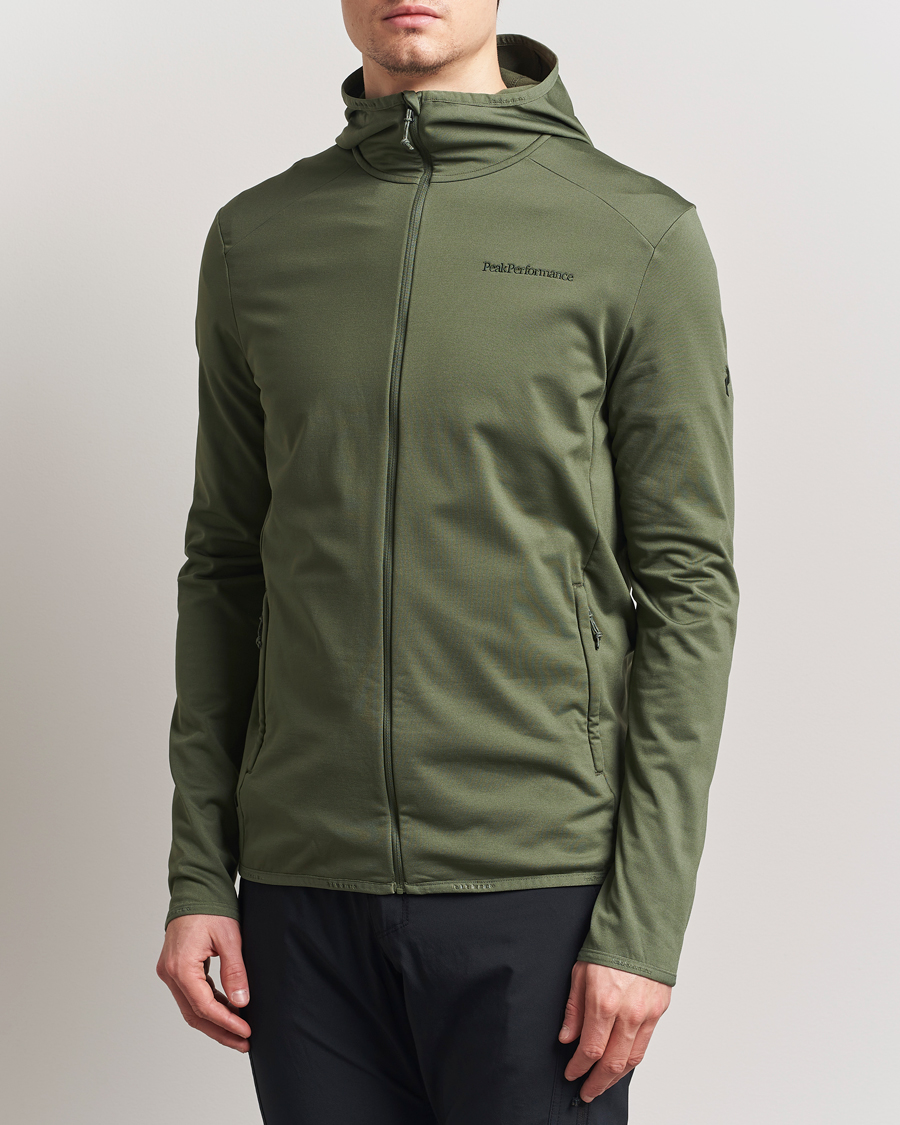 Herr | Tröjor | Peak Performance | Light Hooded Full Zip Pine Needle