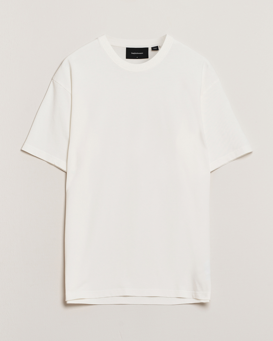 Herr | T-Shirts | Peak Performance | Heavy Cotton Crew Neck T-Shirt Off White