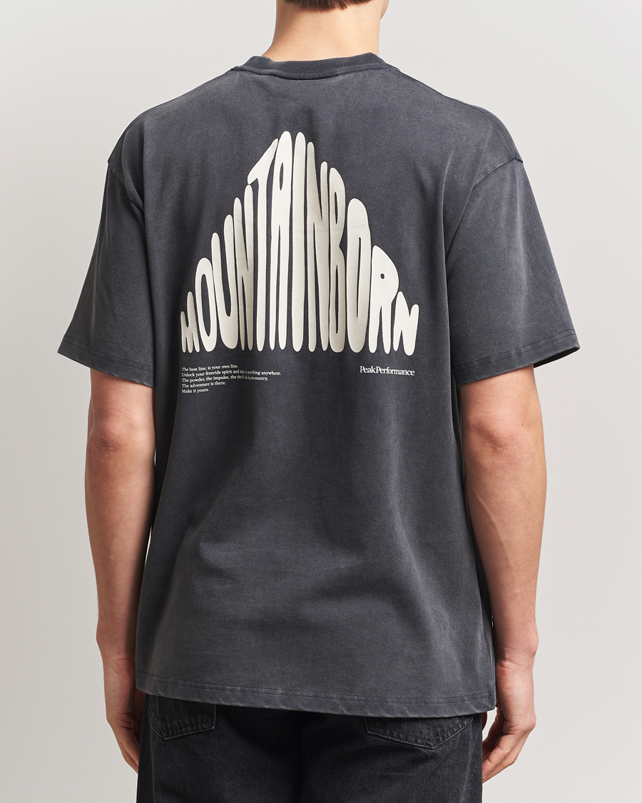Herr | T-Shirts | Peak Performance | Graphic Crew Neck T-Shirt Black