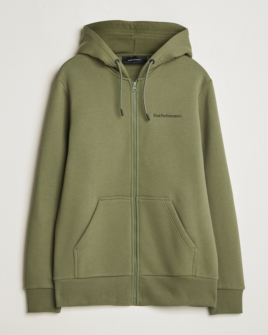 Herr | Tröjor | Peak Performance | Original Full Zip Hoodie Pine Needle