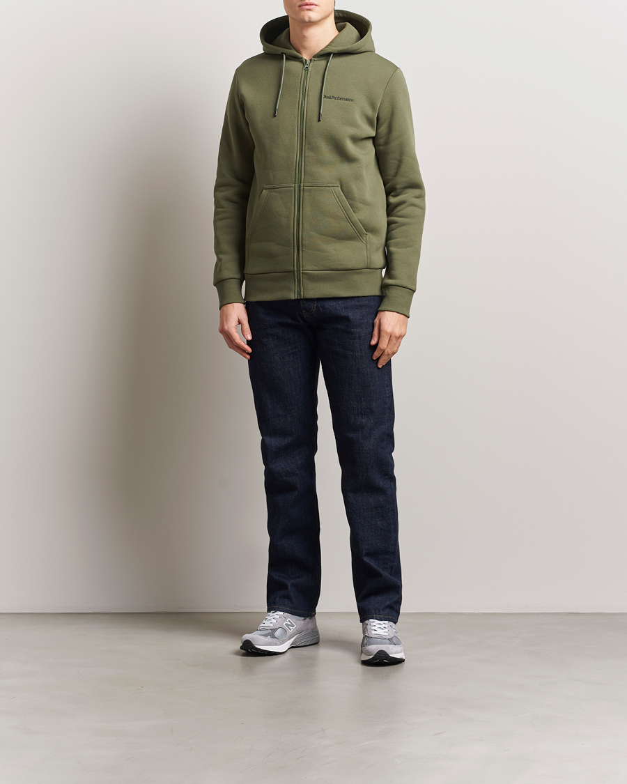 Herr | Tröjor | Peak Performance | Original Full Zip Hoodie Pine Needle