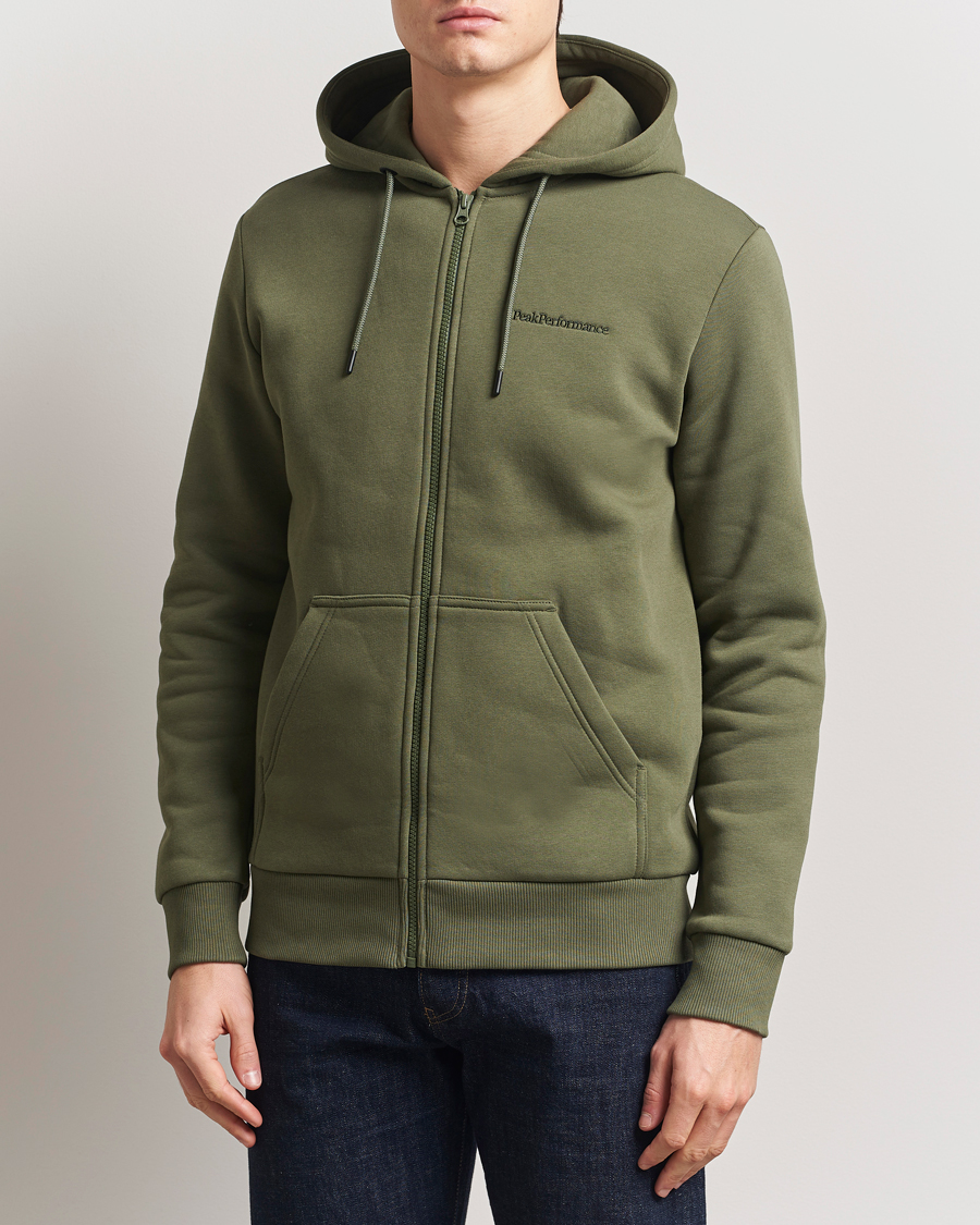 Herr | Tröjor | Peak Performance | Original Full Zip Hoodie Pine Needle