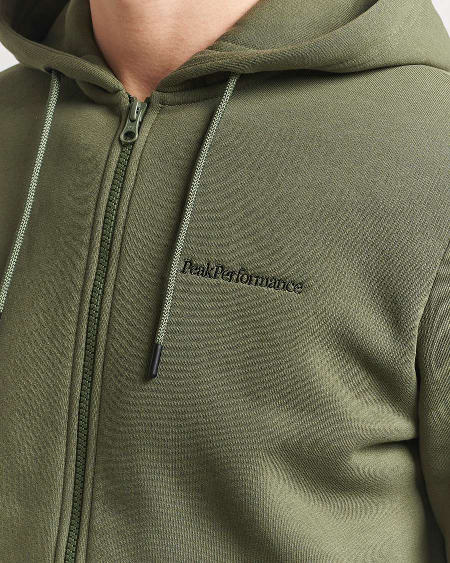 Herr | Tröjor | Peak Performance | Original Full Zip Hoodie Pine Needle