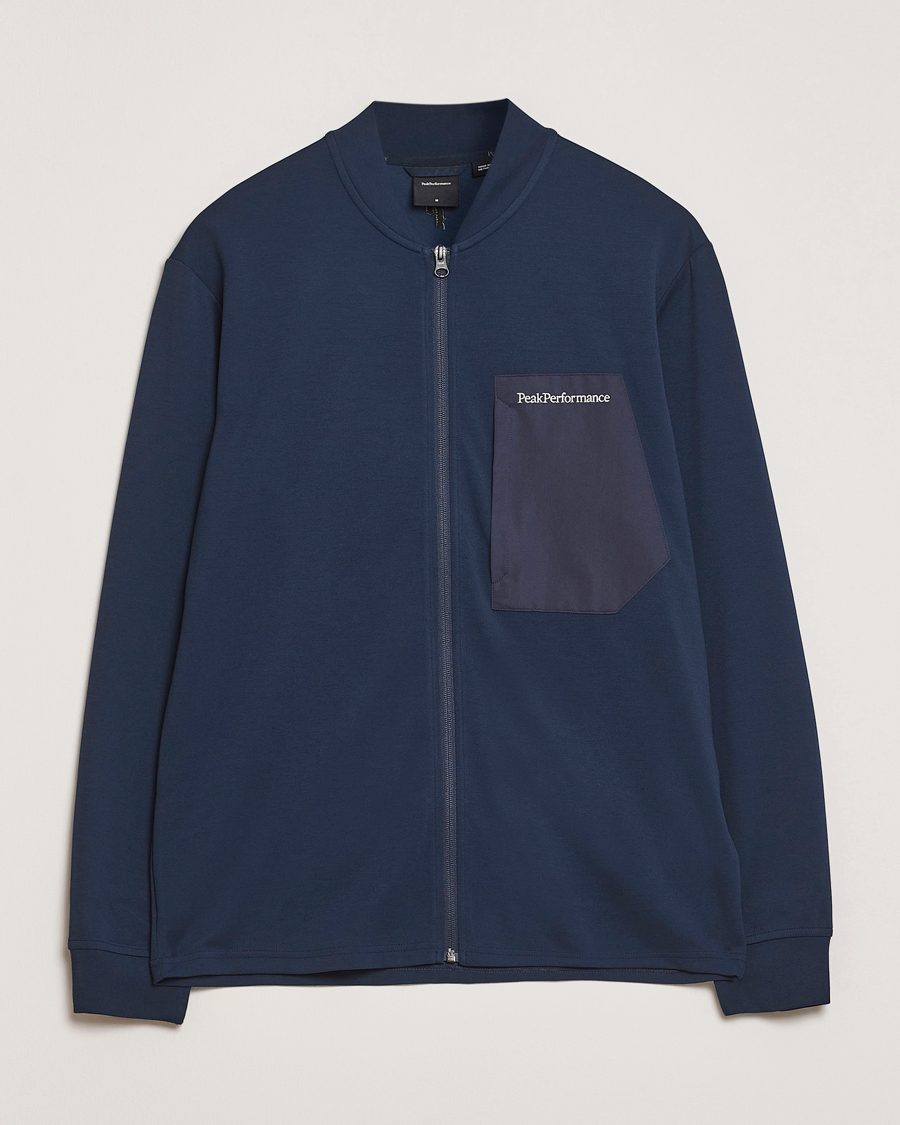 Herr | Tröjor | Peak Performance | Mid Layer Full Zip Jacket Blue Shadow