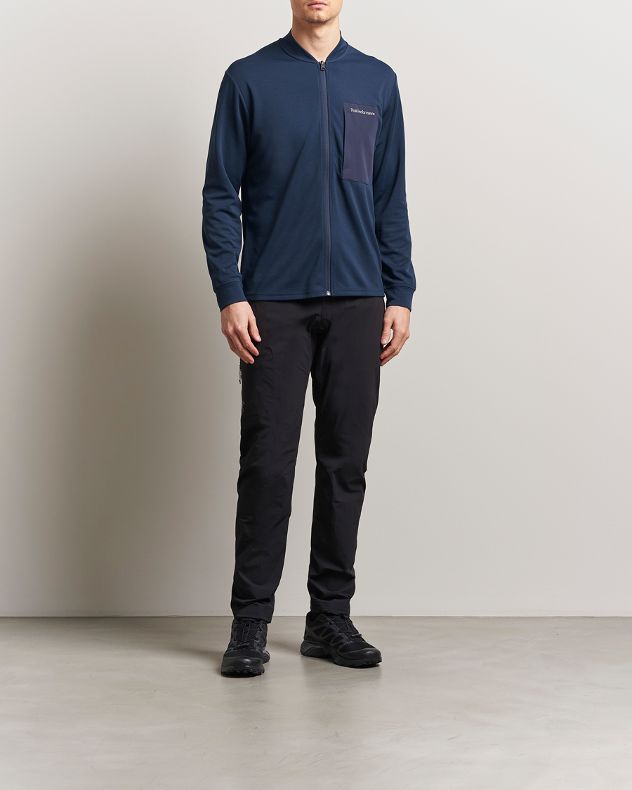 Herr | Tröjor | Peak Performance | Mid Layer Full Zip Jacket Blue Shadow