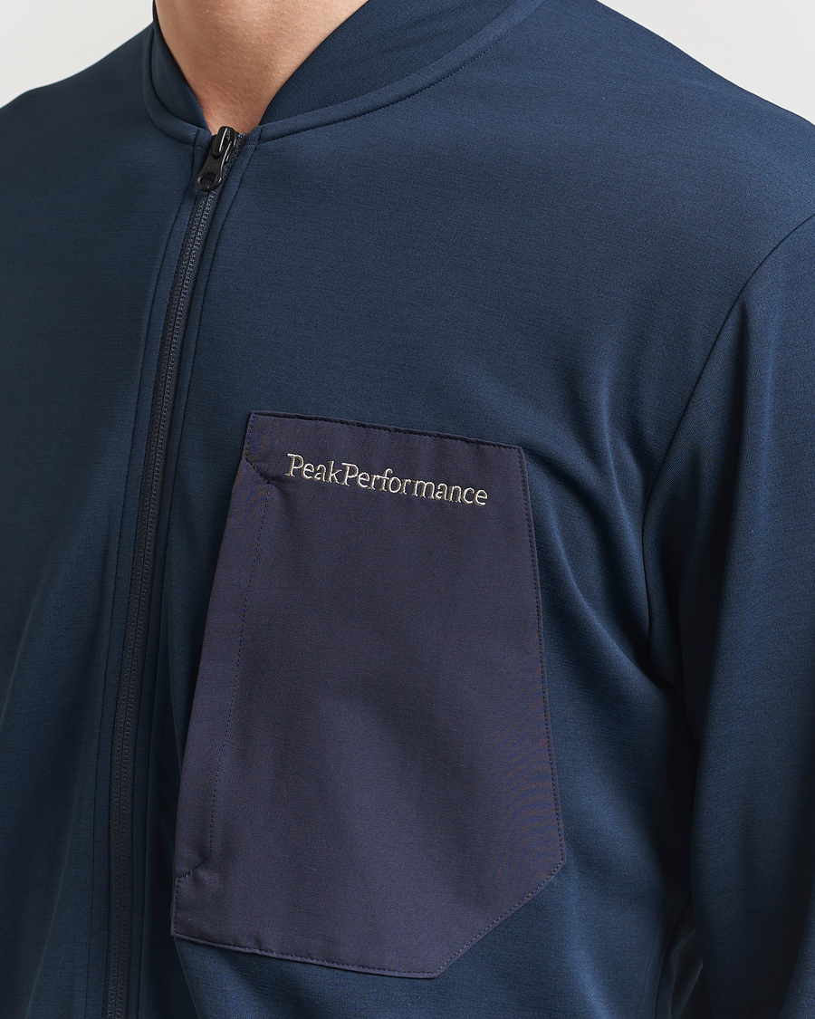 Herr | Tröjor | Peak Performance | Mid Layer Full Zip Jacket Blue Shadow