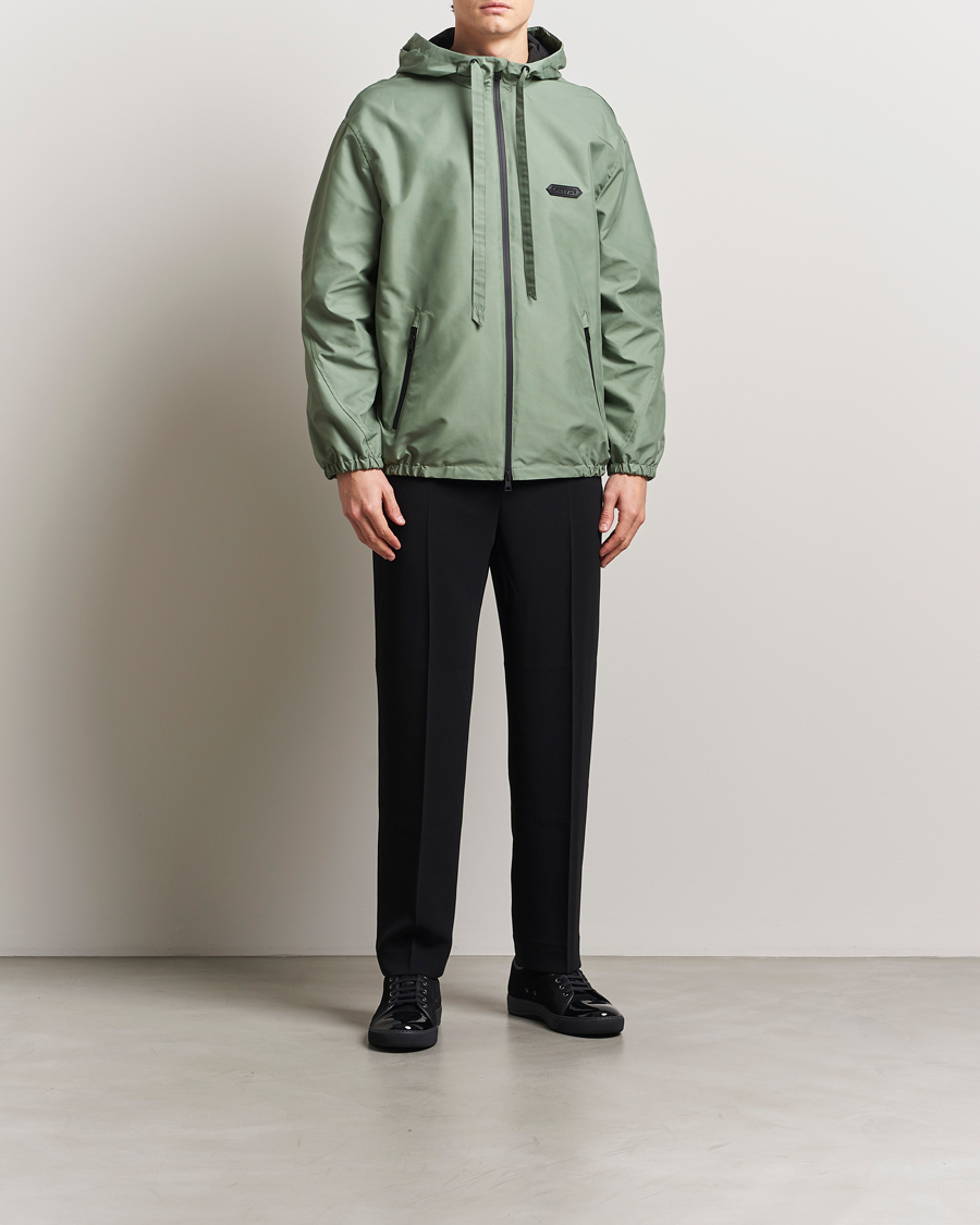 Herr | Jackor | Lanvin | Hooded Windbreaker Sage Green