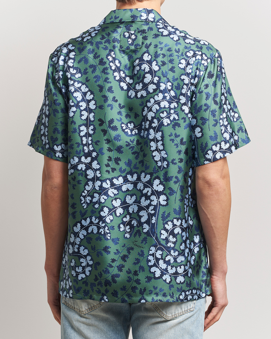 Herr | Skjortor | Lanvin | Rateau Print Bowling Shirt Sage Green