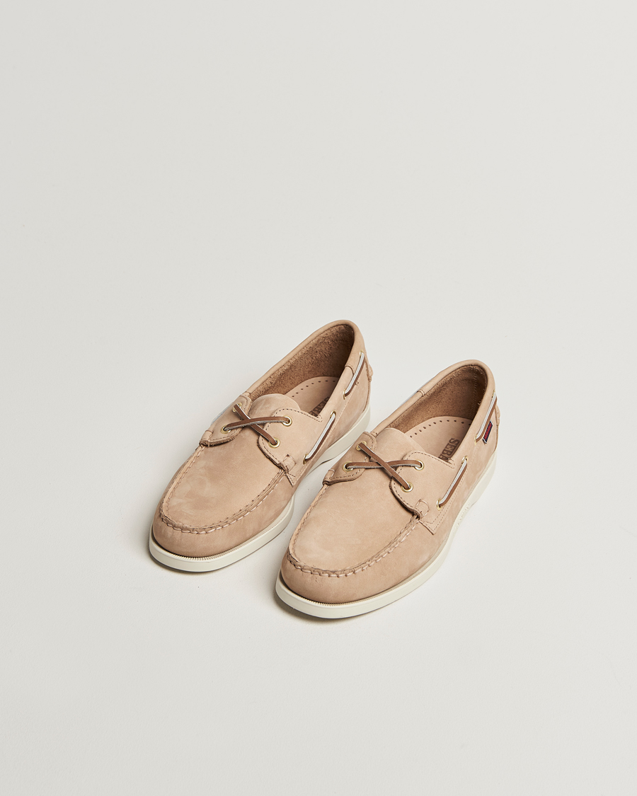 Herr | Seglarskor | Sebago | Docksides Portland Nubuck Boat Shoe Beige Camel