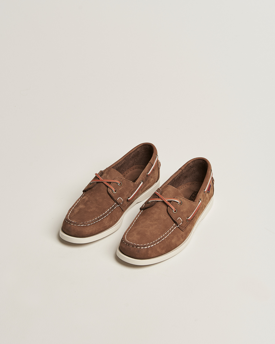 Herr | Seglarskor | Sebago | Docksides Portland Nubuck Boat Shoe Dark Brown