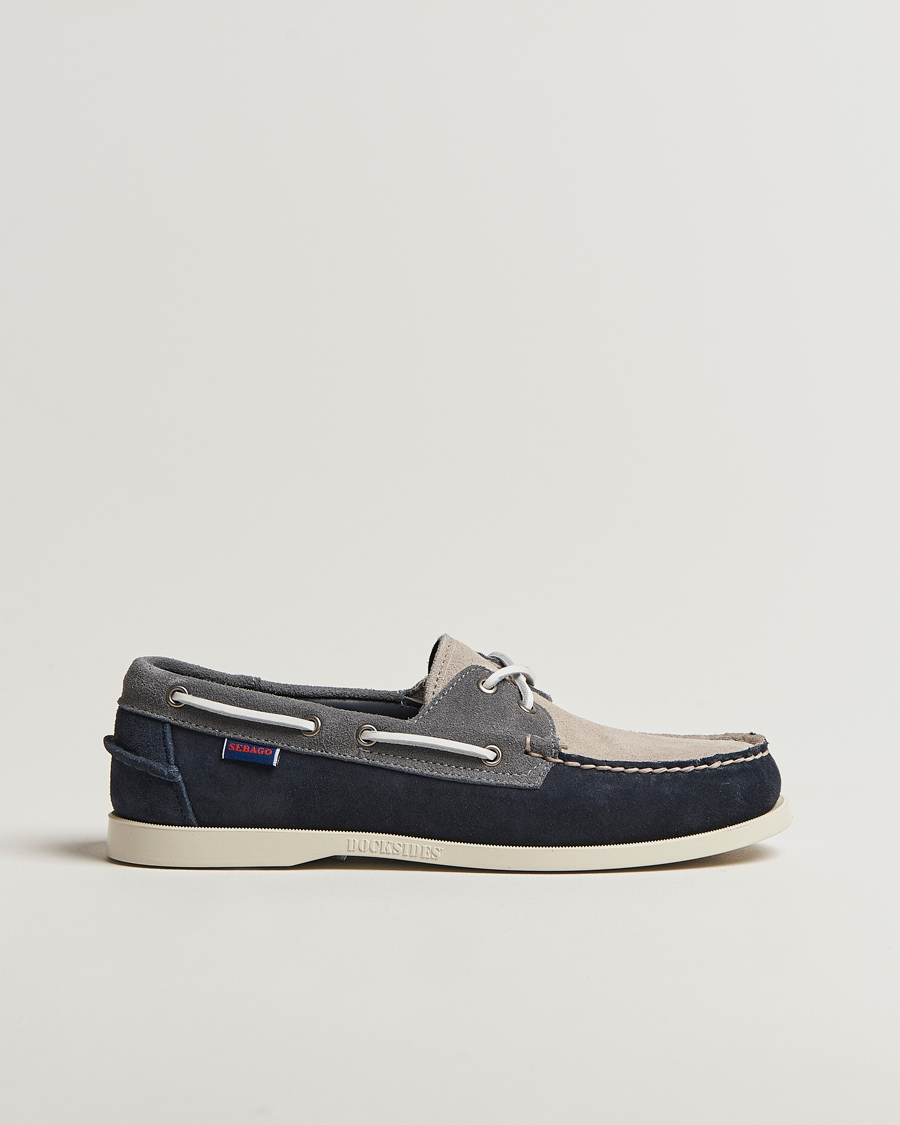 Herr | Seglarskor | Sebago | Docksides Portland Jib Boat Shoe Navy/Grey
