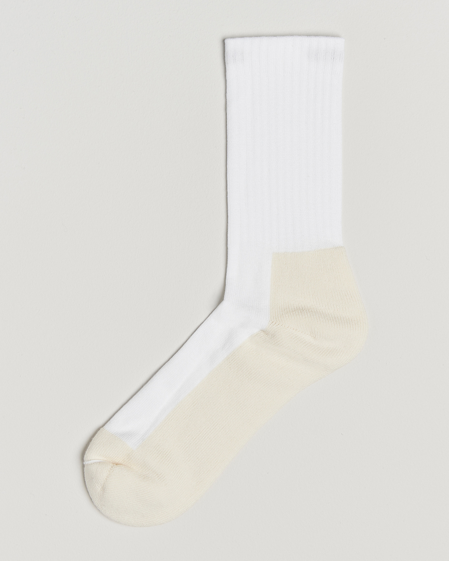 Herr | Underkläder | Sweyd | Two Tone Cotton Socks Off White/White