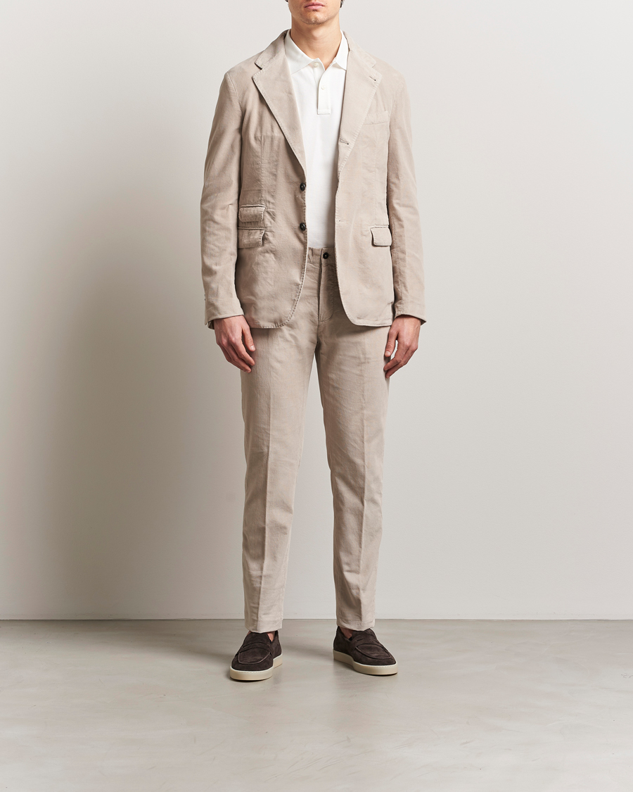 Herr | Kostymer | Massimo Alba | Sloop Baby Corduroy Suit Beige
