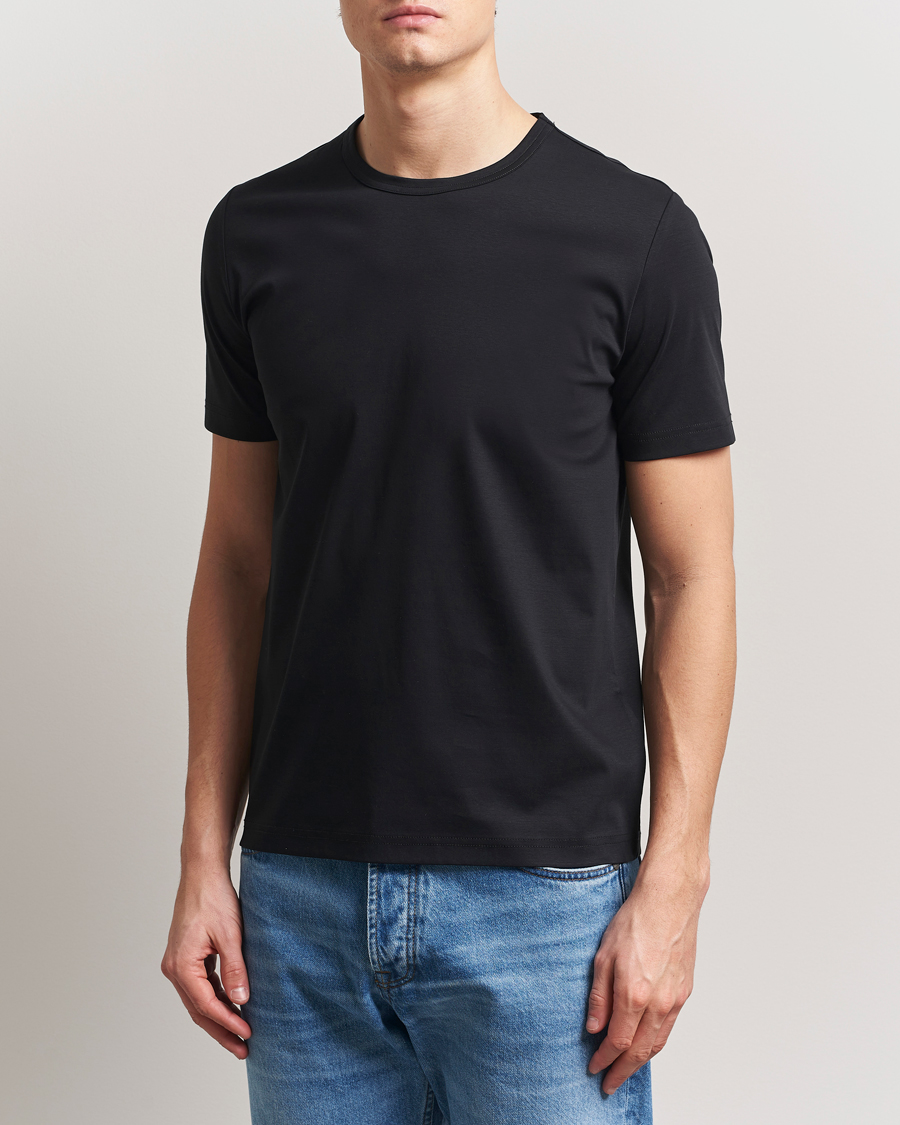 Herr | T-Shirts | Tiger of Sweden | Olaf Mercerized Cotton T-Shirt Black