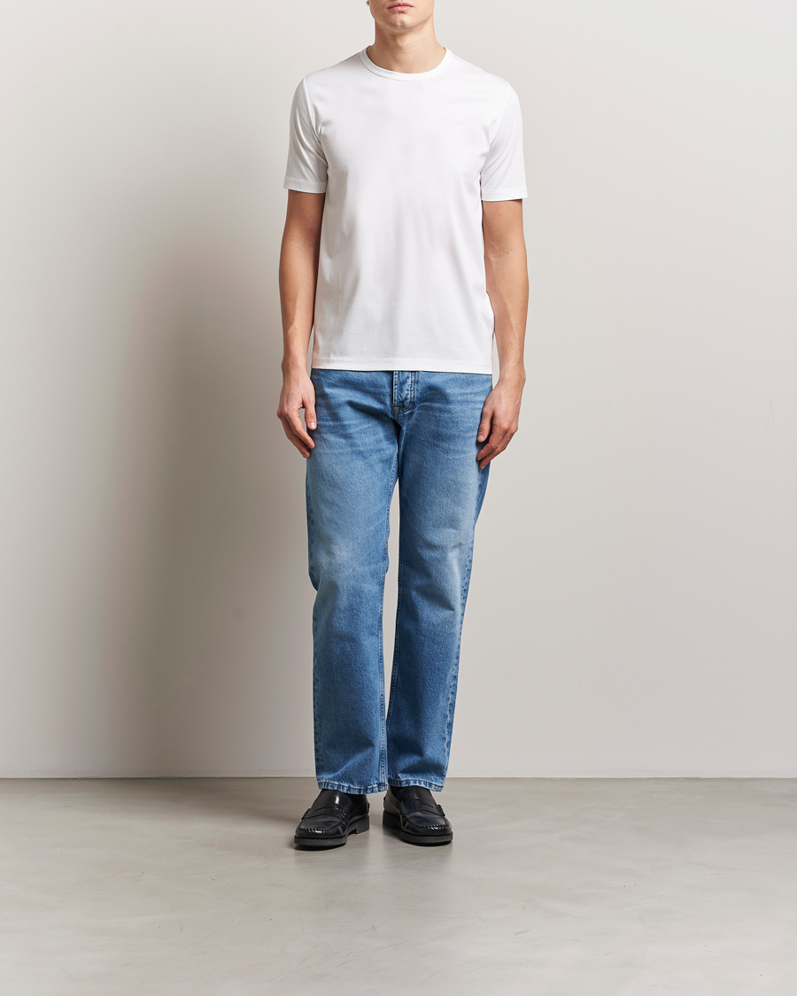 Herr | T-Shirts | Tiger of Sweden | Olaf Mercerized Cotton T-Shirt Pure White