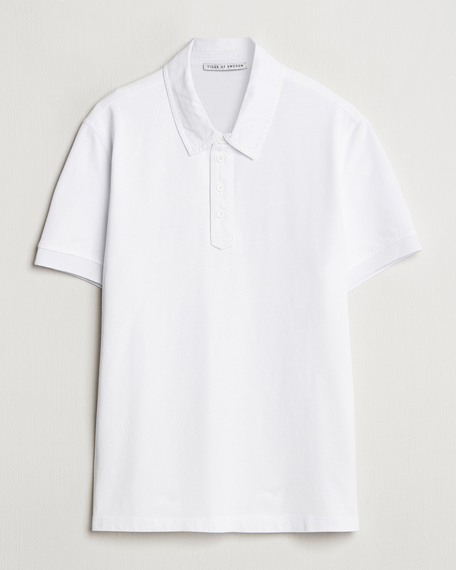 Herr | Pikéer | Tiger of Sweden | Ronen Cotton Polo Pure White