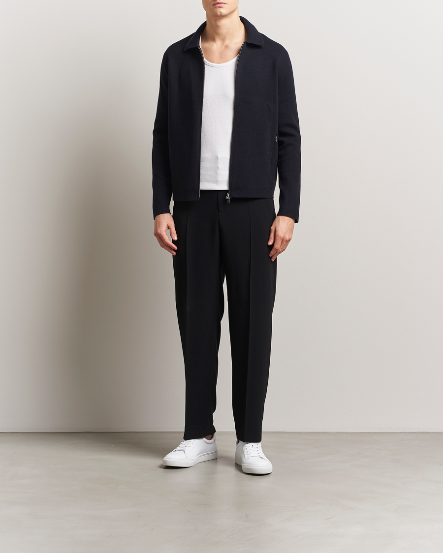 Herr | Tröjor | Tiger of Sweden | Celyn Cotton/Wool Full Zip Light Ink