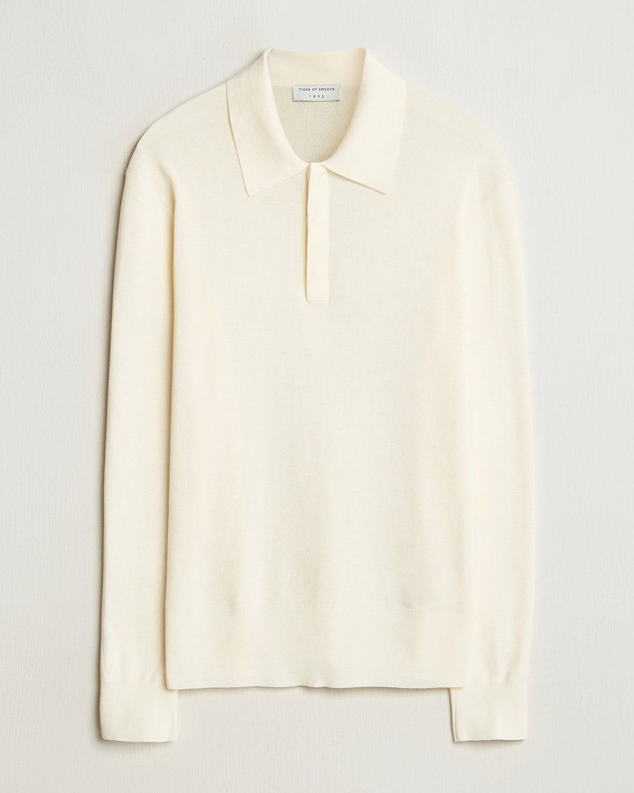 Herr | Tröjor | Tiger of Sweden | Appleton Knitted Polo Fever White