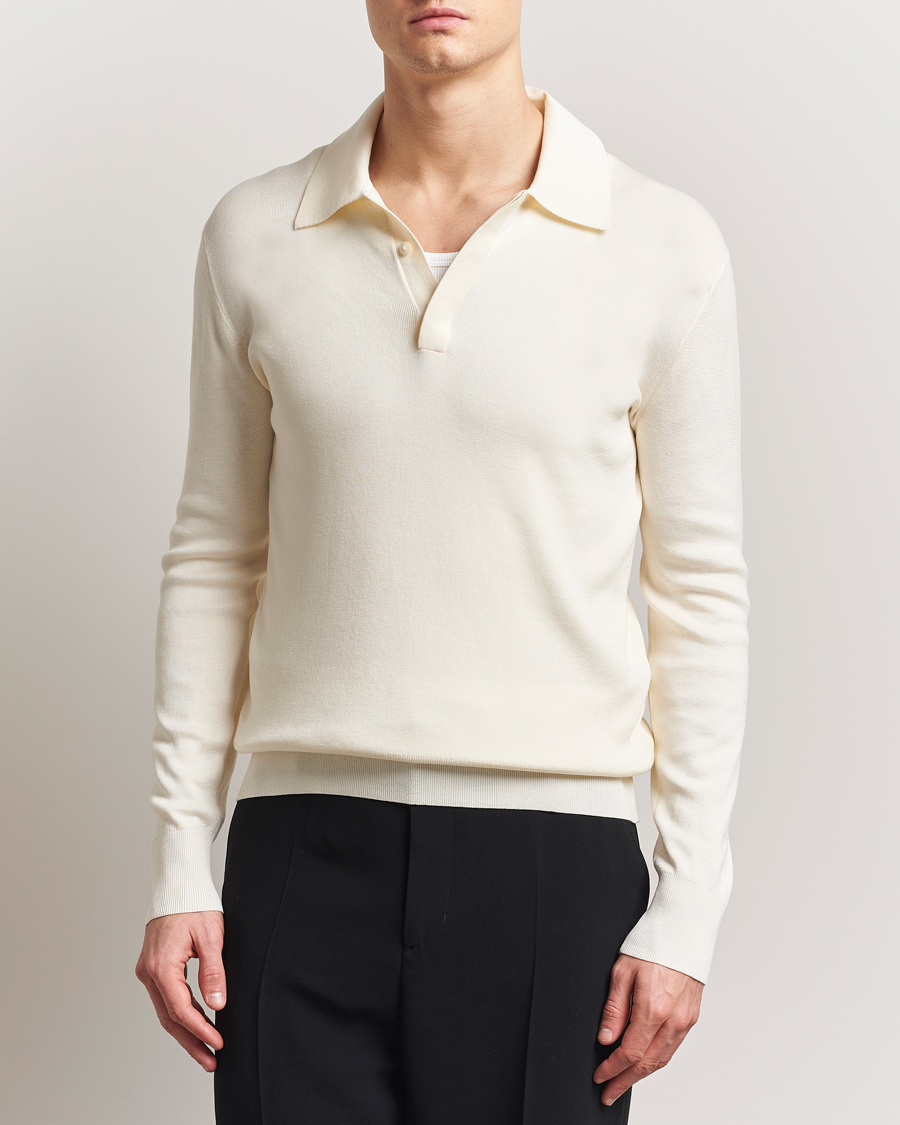 Herr | Tröjor | Tiger of Sweden | Appleton Knitted Polo Fever White
