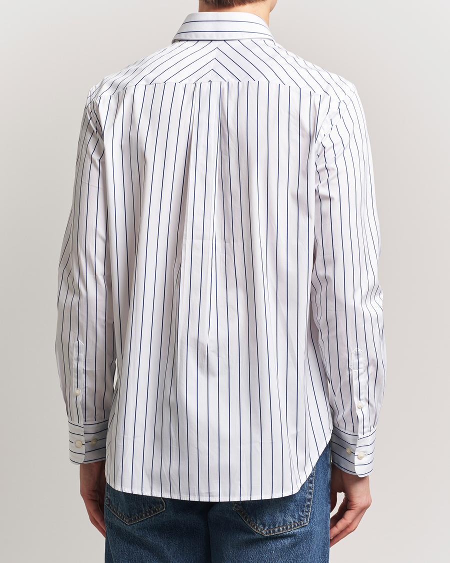 Herr | Skjortor | Tiger of Sweden | Bennet Striped Cotton Shirt Pure White