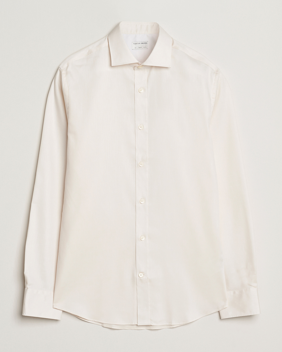 Herr | Skjortor | Tiger of Sweden | Adley Cotton Shirt Soft Beige
