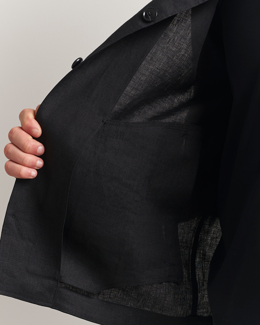 Herr | Skjortor | Tiger of Sweden | Barnaby Linen Overshirt Black