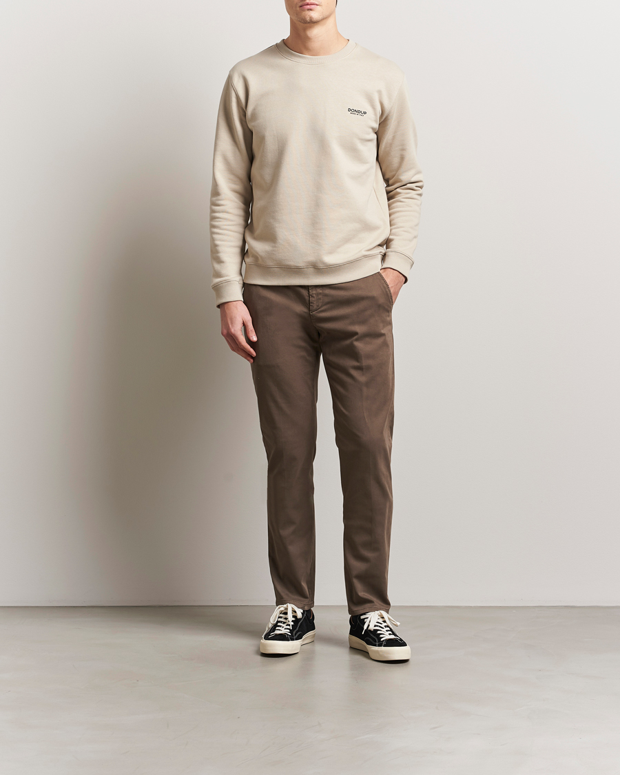Herr | Byxor | Dondup | Spiritisimo Peached Gabardine Chino Brown