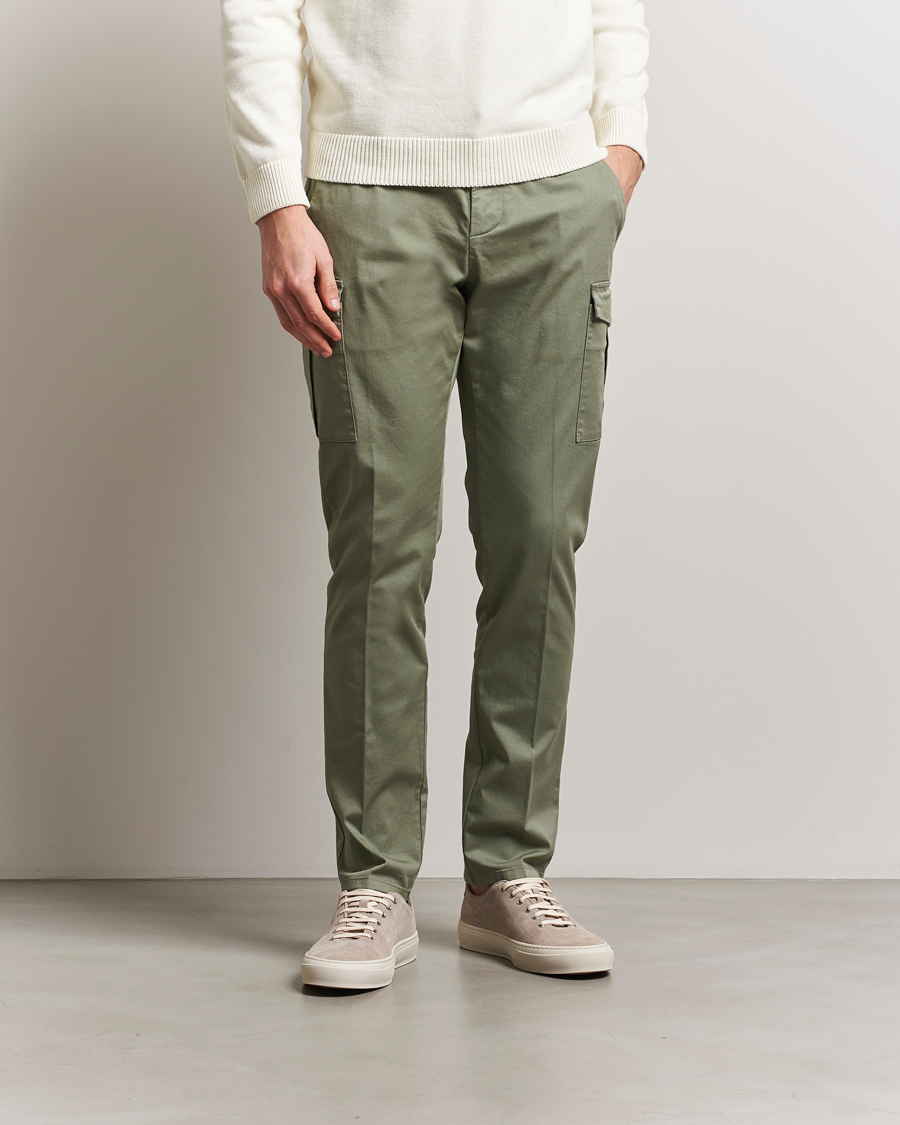Herr | Byxor | Dondup | Eddie Cargo Pants Green