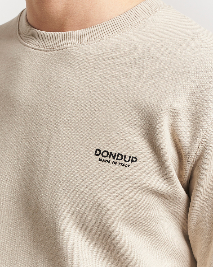 Herr | Tröjor | Dondup | Logo Crew Neck Sweatshirt Sand