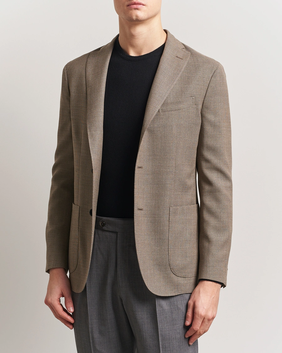 Herr | Kavajer | Boglioli | K Jacket Wool Hopsack Blazer Beige