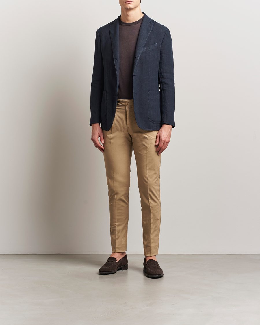 Herr | Kavajer | Boglioli | K Jacket Linen Blazer Navy