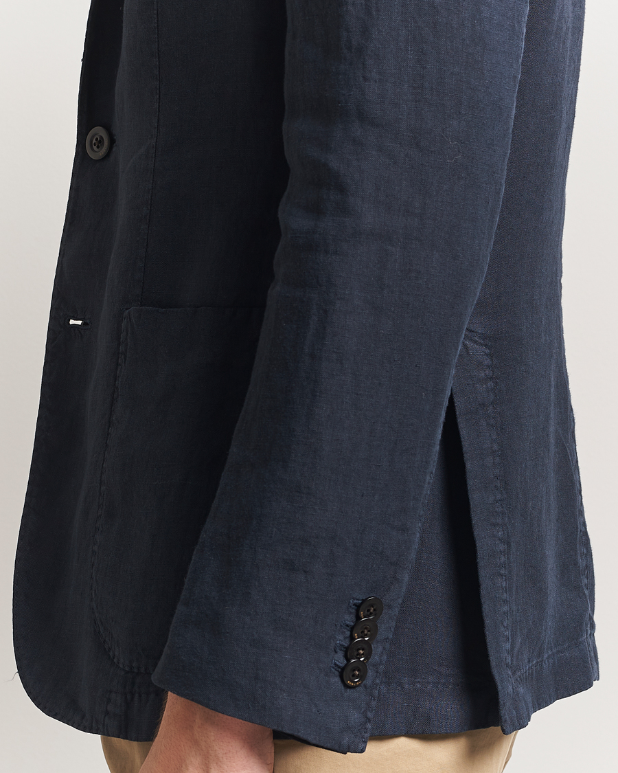 Herr | Kavajer | Boglioli | K Jacket Linen Blazer Navy