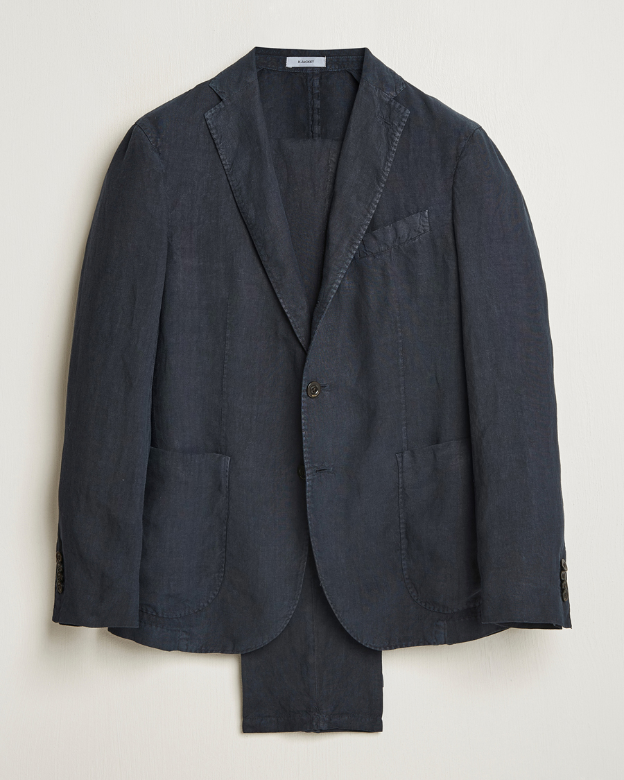 Herr | Kostymer | Boglioli | K Jacket Linen Suit Navy