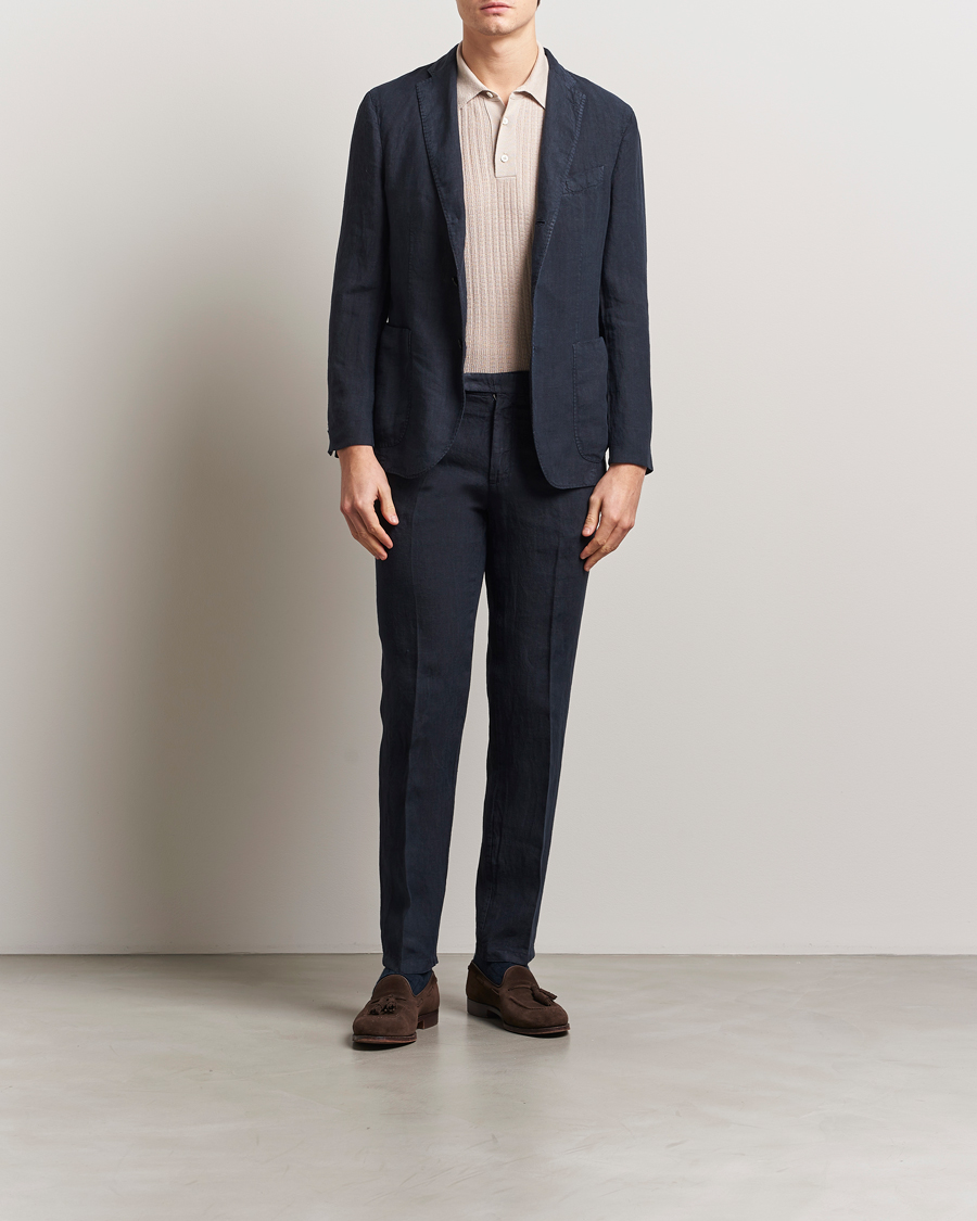 Herr | Kostymer | Boglioli | K Jacket Linen Suit Navy