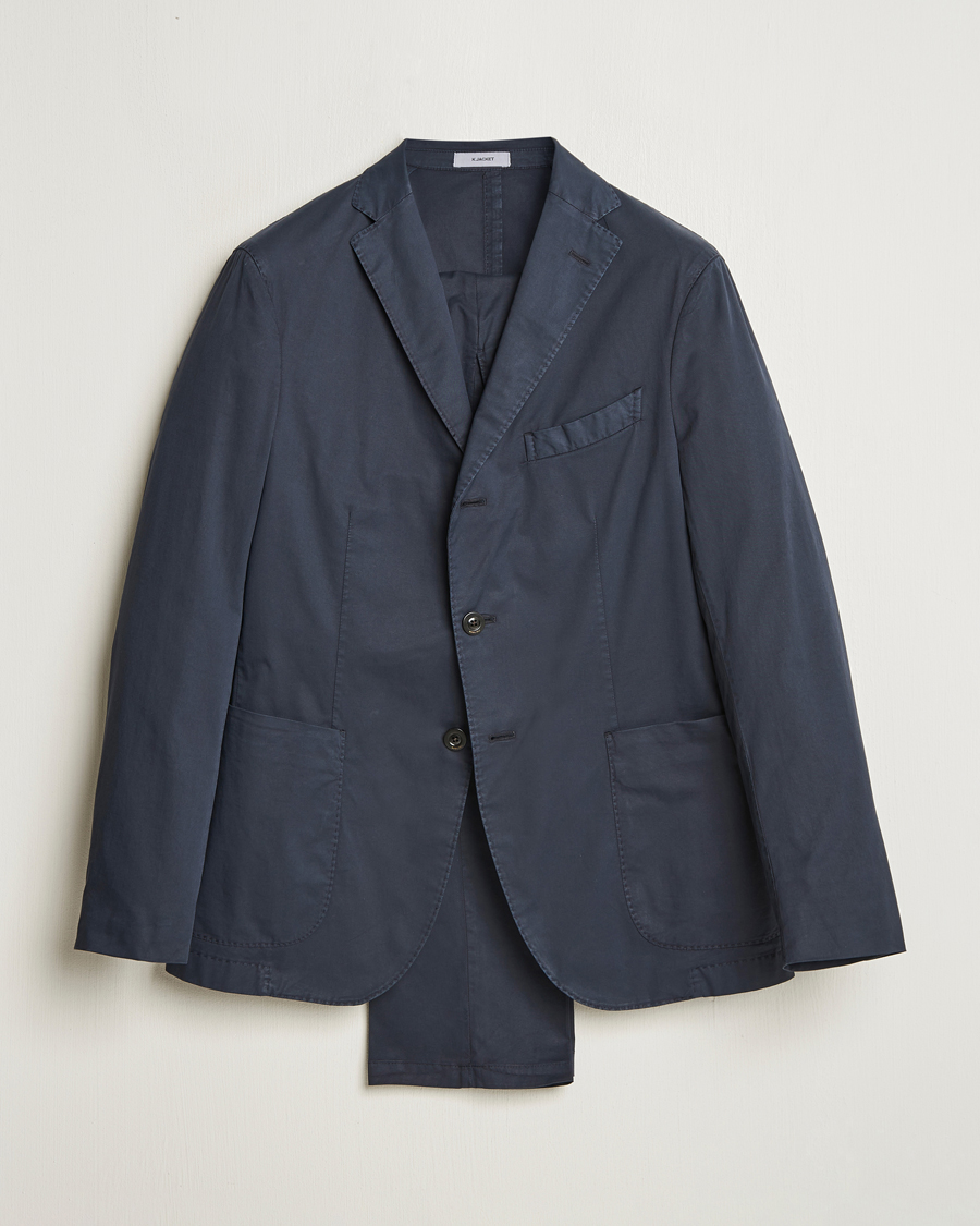 Herr | Kostymer | Boglioli | K Jacket Supima Cotton Suit Navy