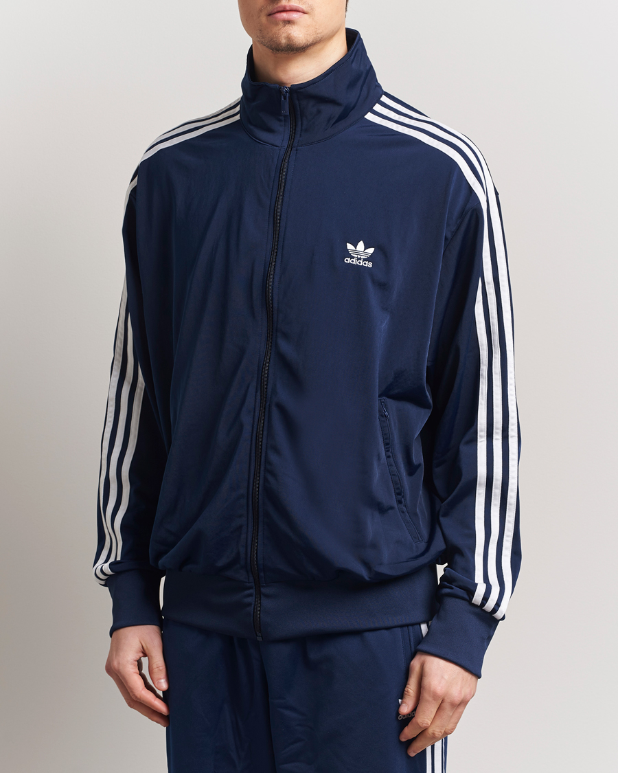 Herr | Tröjor | adidas Originals | Firebird Full Zip Navy/White