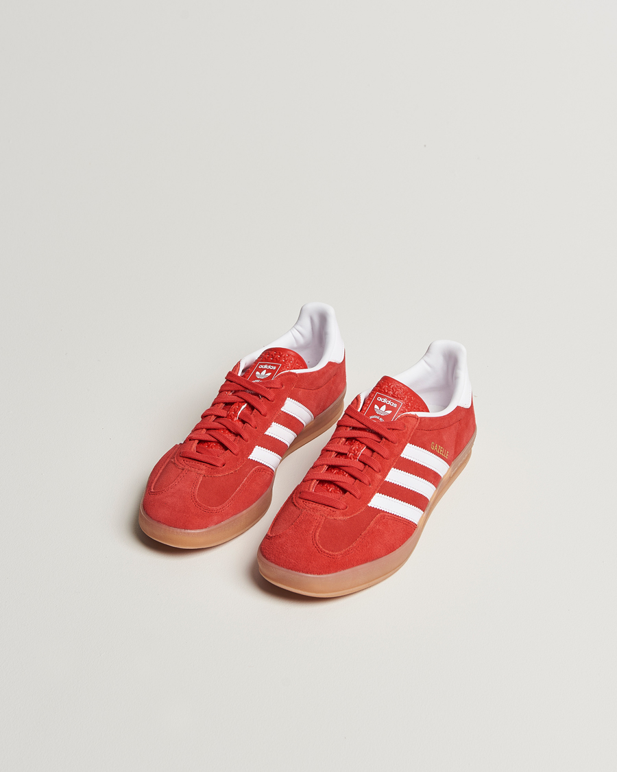 Herr | adidas Originals Gazelle Indoor Sneaker Red/White | adidas Originals | Gazelle Indoor Sneaker Red/White
