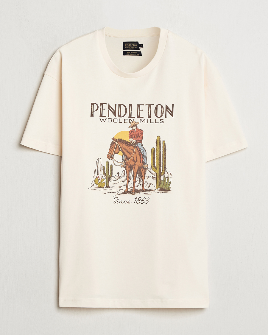 Herr | T-Shirts | Pendleton | Cowboy T-Shirt White